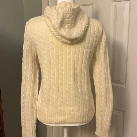 Vintage J. Crew Cable Knit Hoodie Sweater - Picture 4 of 6